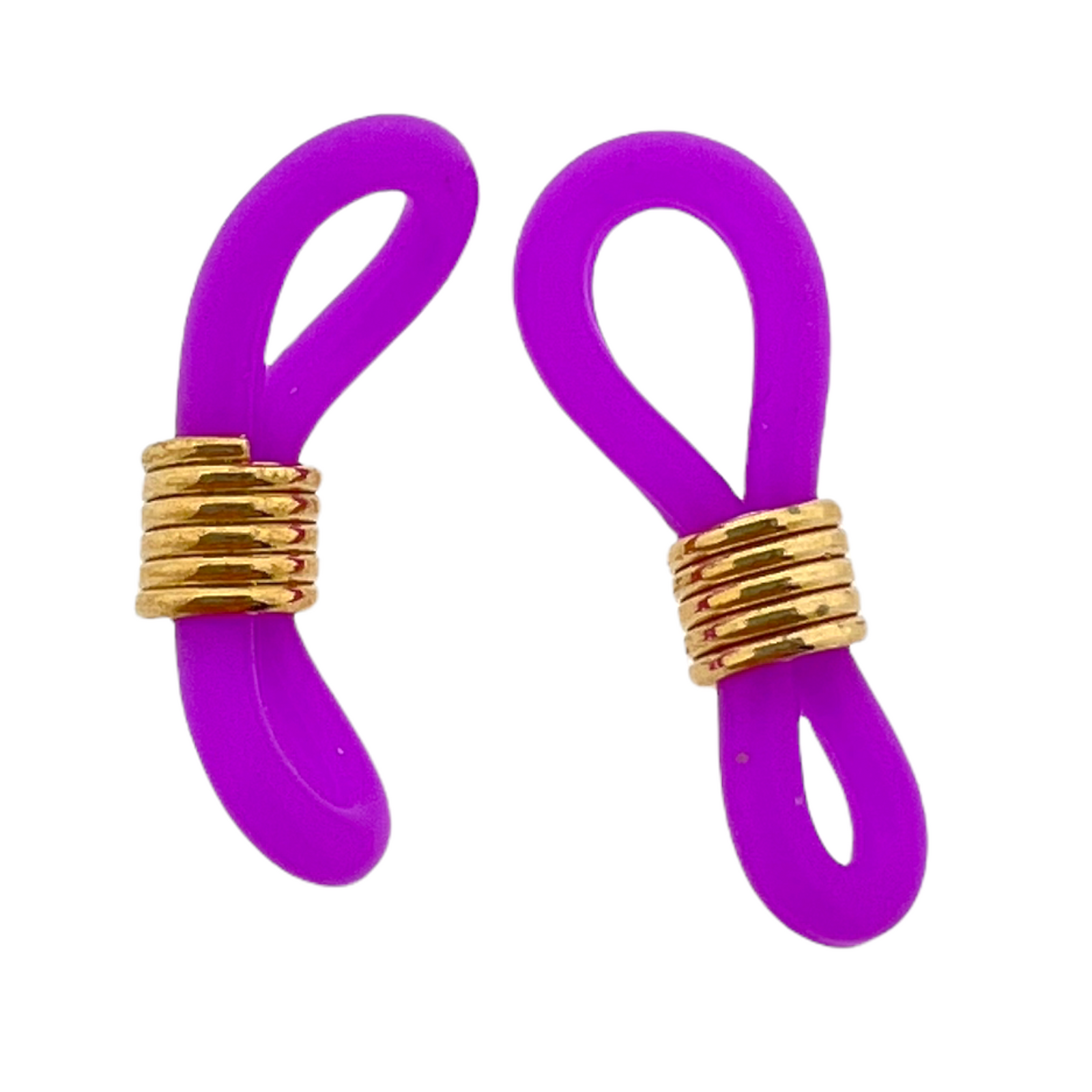 Zonnebril houders goud-paars 20x7mm - 2 stuks-onderdelen-Kraaltjes van Renate