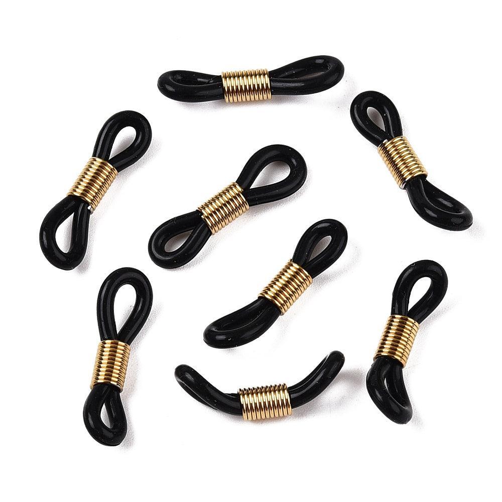 Zonnebril houders goud-zwart stainless steel 20x5mm - 2 stuks-Onderdelen-Kraaltjes van Renate