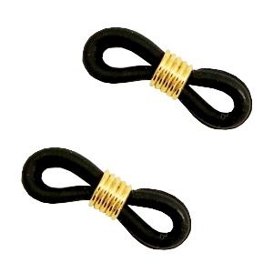 Zonnebril houders zwart goud 20x5mm - 2 stuks-Kraaltjes van Renate