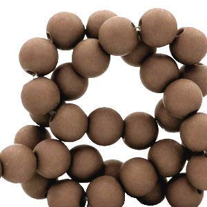 acryl kralen Coffee brown 6mm - ±50 stuks-Kralen-Kraaltjes van Renate
