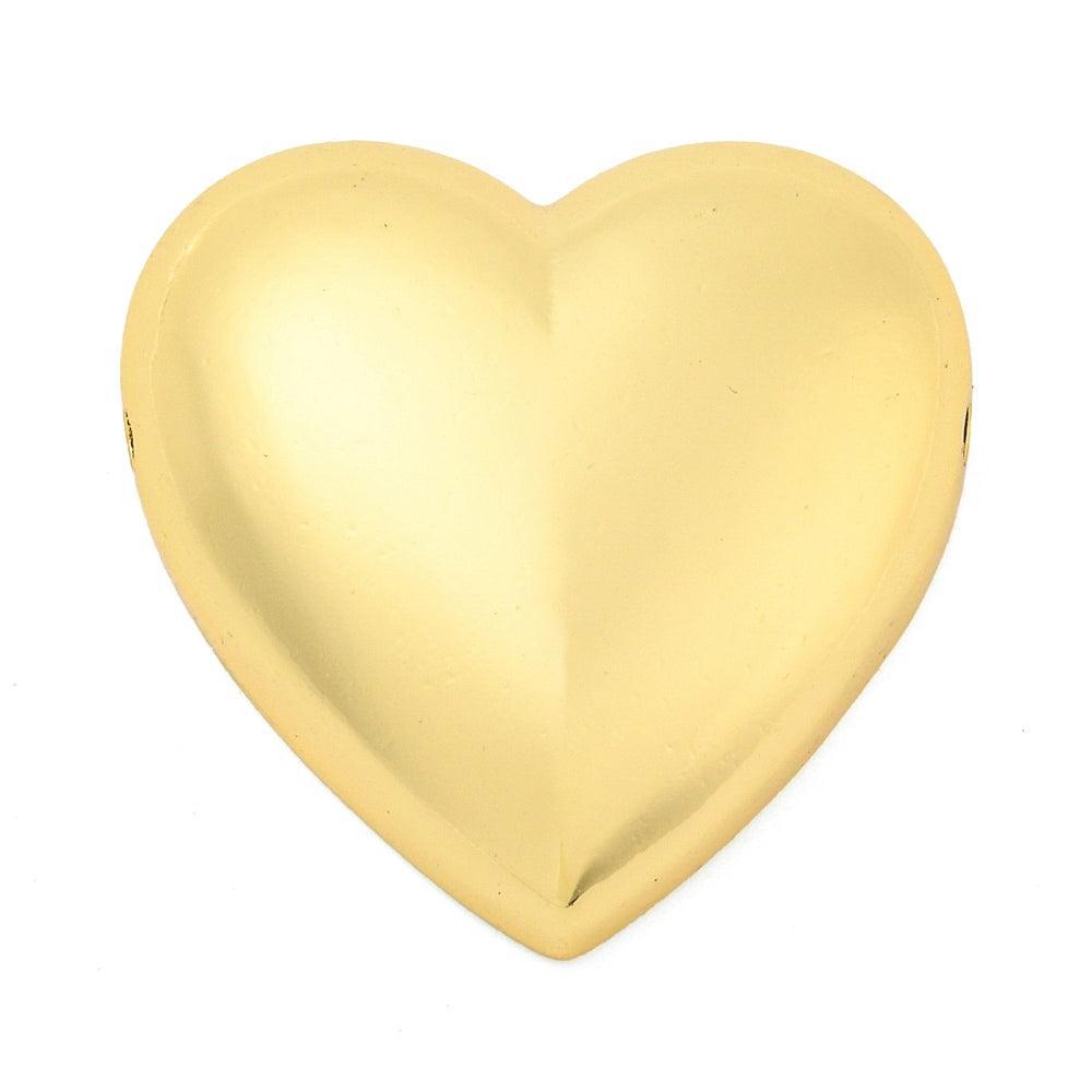 kraal 18k brass goud hart 30.5mm -per stuk-bedels-Kraaltjes van Renate