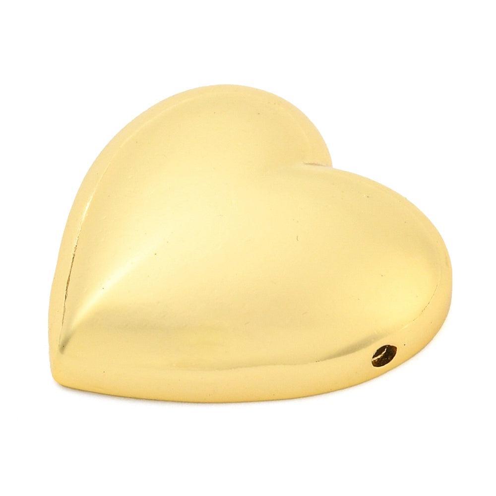 kraal 18k brass goud hart 30.5mm -per stuk-bedels-Kraaltjes van Renate