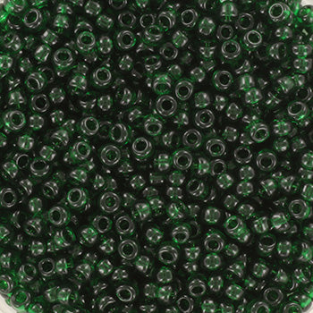 Miyuki rocailles 11-156 transparant dark emerald 11/0 (2mm) - 5 gram