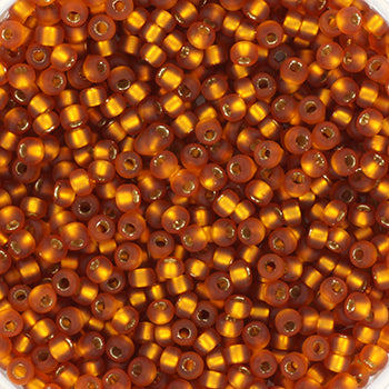 Miyuki rocailles 11-2422F silverlined matte topaz 11/0 (2mm) - 5 gram