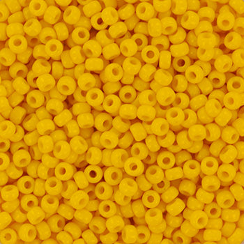 Miyuki rocailles 11-404D opaque dark yellow (2mm) - 5 gram