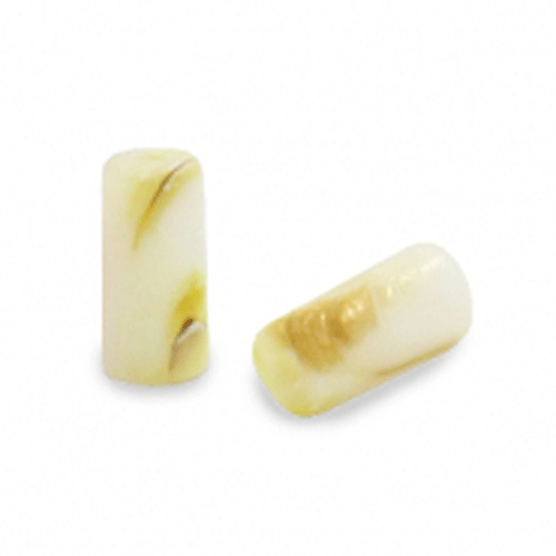 Schelp kralen tube Vanilla yellow 8x4mm - 2 stuks - Kraaltjes van Renate
